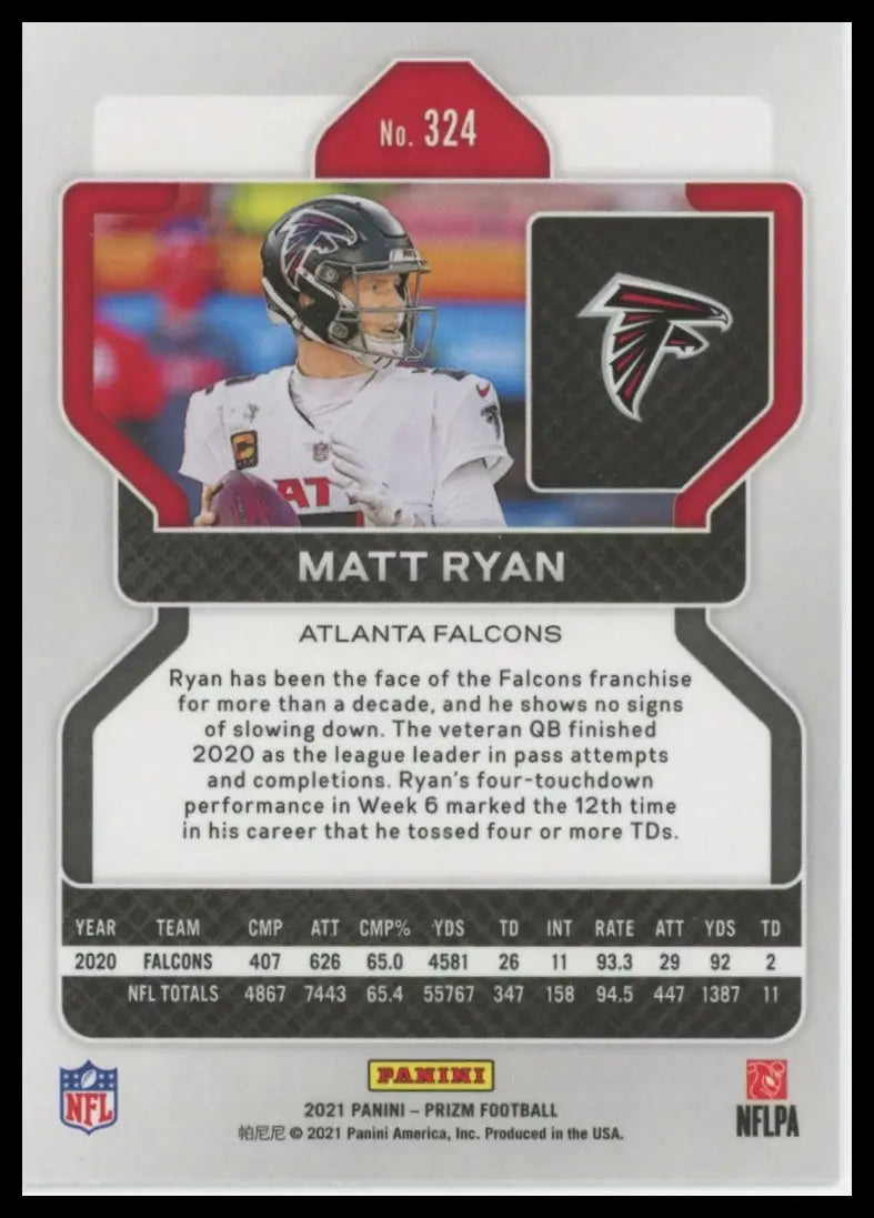 2021 Panini Prizm Matt Ryan 324 Atlanta Falcons NM - Football Card Single