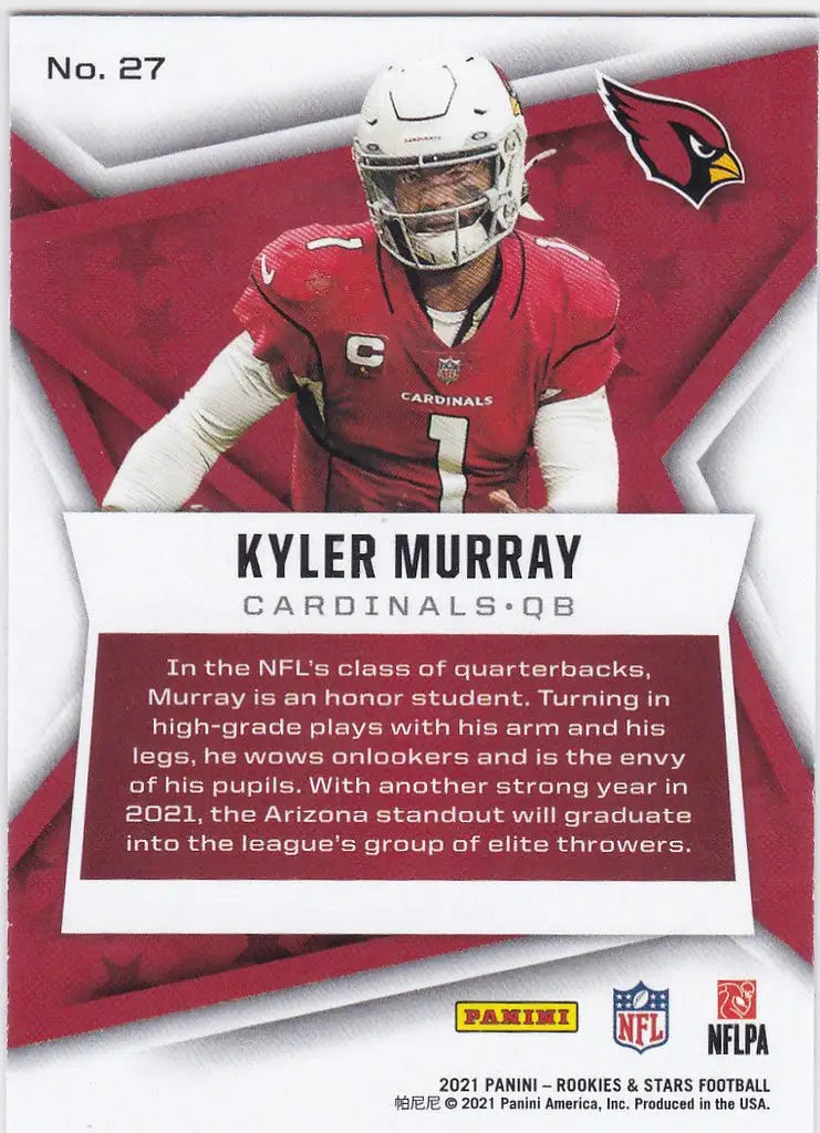 2021 Rookies & Stars #27 Kyler Murray Arizona Cardinals - Football Card Single