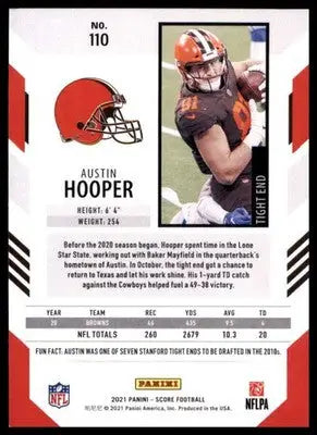 2021 Score Base Austin Hooper Cleveland Browns 110 - Football Card Single
