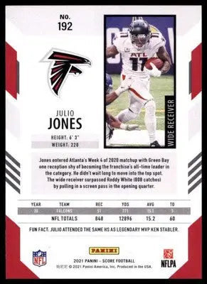 2021 Score Base Julio Jones Atlanta Falcons 192 - Football Card Single