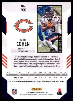 2021 Score Tarik Cohen 122 Chicago Bears - Football Card Single