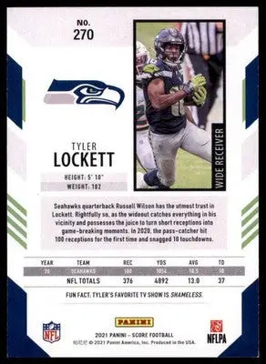 2021 Score Tyler Lockett 270 Seattle Seahawks - Football Card Single