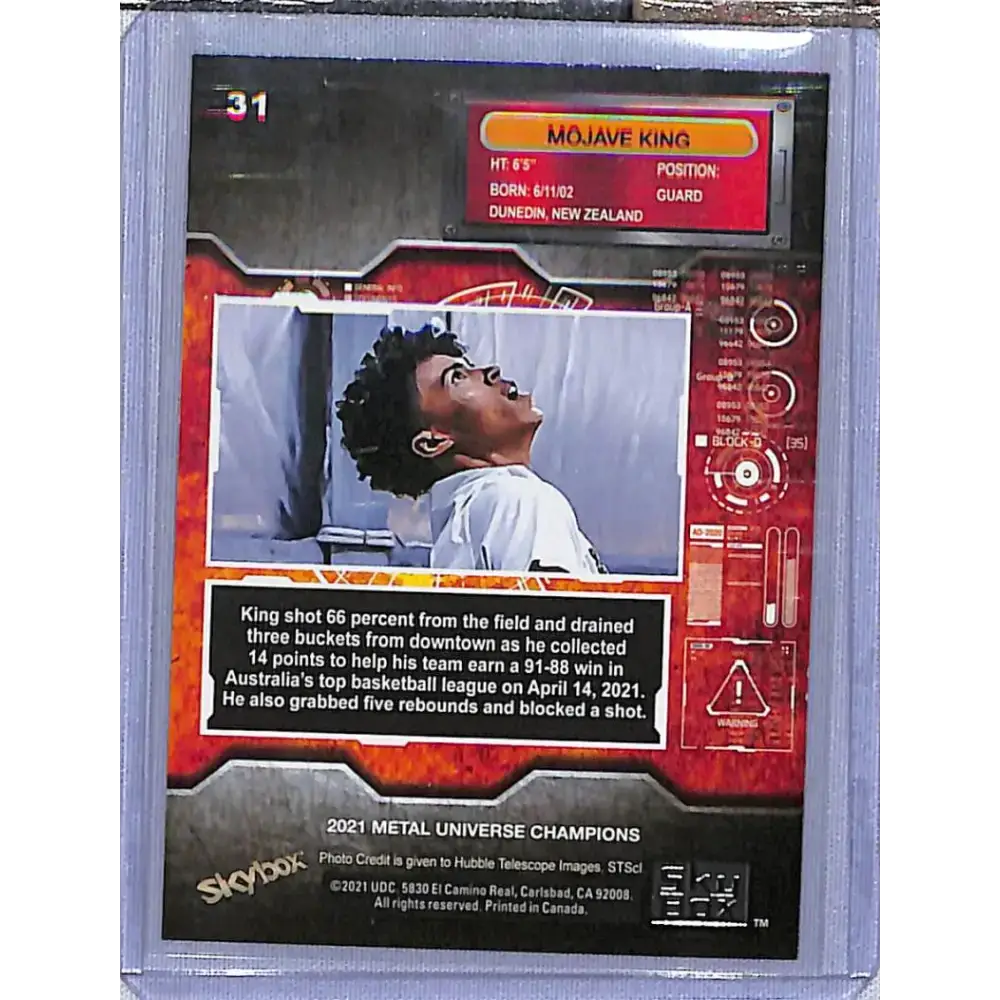 2021 Skybox Metal Universe Champions Copper #31 Mojave King RC NM-MT Basketball Card - Basketball Card Single
