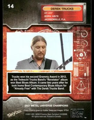 2021 Skybox Metal Universe Champions Derek Trucks #14 - Other