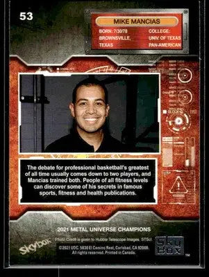 2021 SkyBox Metal Universe Champions Mike Mancias #53 Copper Trainer - Other