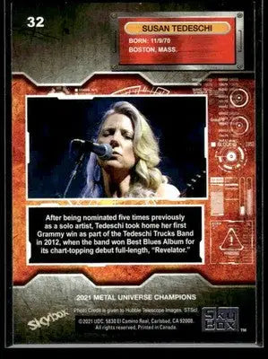 2021 Skybox Metal Universe Champions Susan Tedeschi #32 - Other