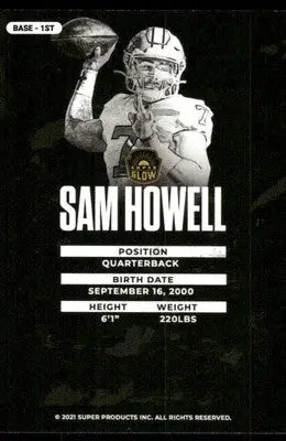 2021 Super Glow Sam Howell #BASE-1ST Football - Football Card Single