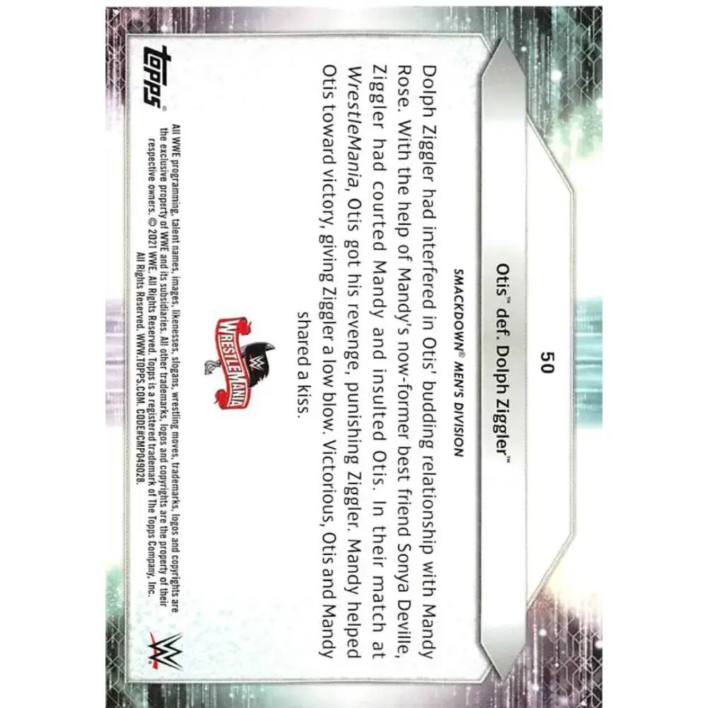 2021 Topps #50 Otis NM-MT Wrestling Card - Non-Sports Card Single