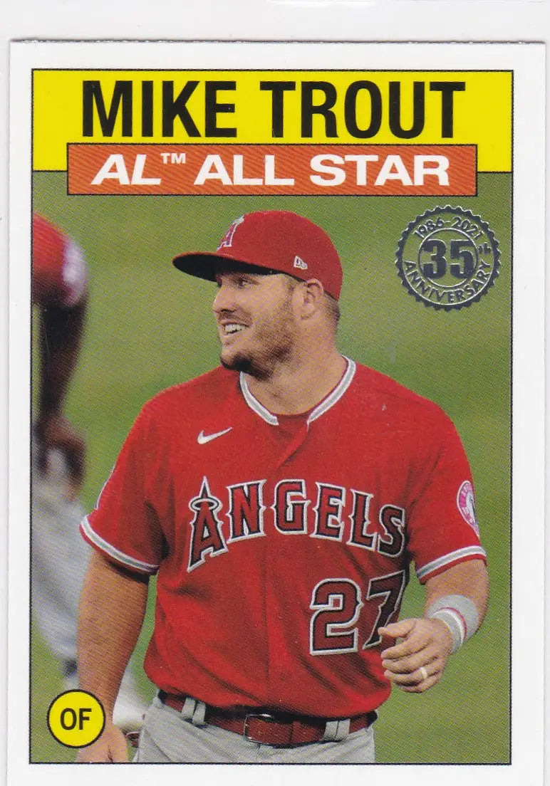 2021 Topps #86AS-23 Mike Trout 35th Anniversary Angels - Baseball Card Single