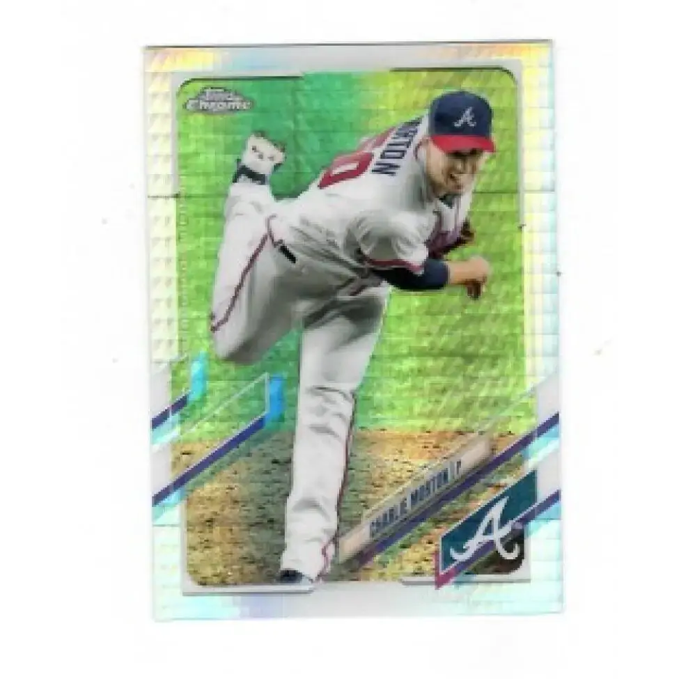 2021 Topps Chrome Refractor Prism #174 Charlie Morton NM/MT Atlanta Braves Baseball Card - Baseball Card Single