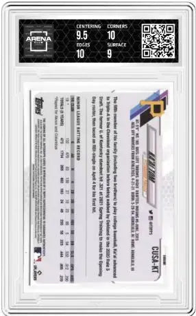 2021 Topps Chrome Update Ka’ai Tom #CUSA-KT Auto Baseball Arena Club 9.5 - Baseball Card Single