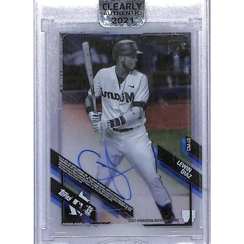 2021 Topps Clearly Authentic #CAA-LD Lewin Diaz NM-MT Auto Miami Marlins - Baseball Card Single