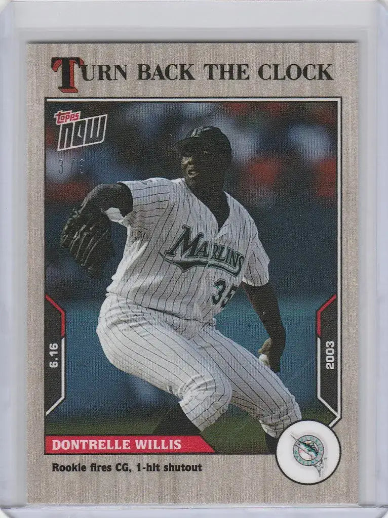 2021 Topps TURN BACK THE CLOCK ASH PARALLEL #77 DONTRELLE WILLIS MARLINS 3/3 - Baseball Card Single