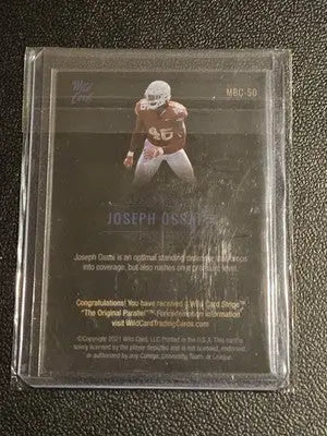 2021 Wild Card Matte White #MBC-50 Joseph Ossai 5 Stripe Black #3/150 - Football Card Single