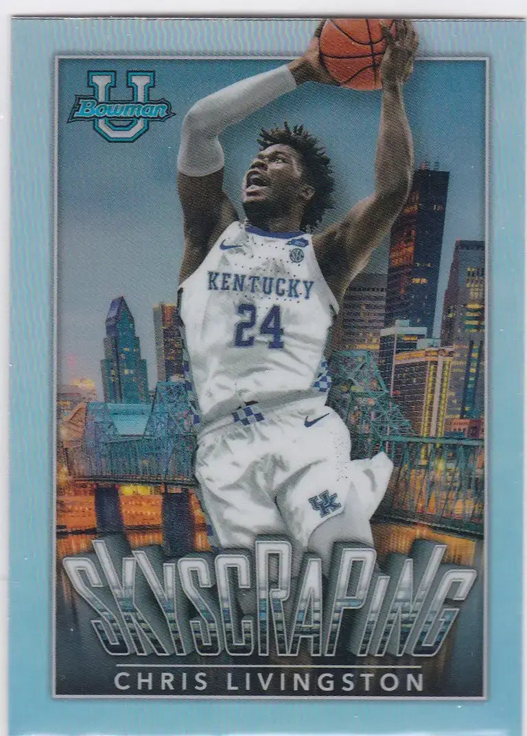 2022-23 Bowman Chrome University #S-1 Chris Livingston Skyscraping Kentucky - Basketball Card Single