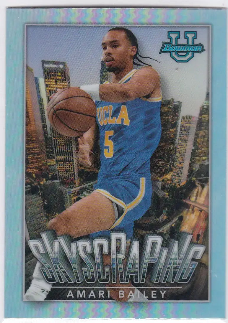2022-23 Bowman Chrome University #S-9 Amari Bailey Skyscraping UCLA - Basketball Card Single