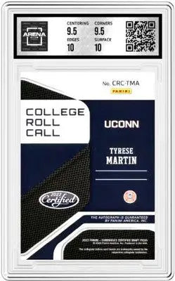 Slabbed Tyrese Martin College Roll Call Auto Pink certified autograph card 2022-23 Chronicles