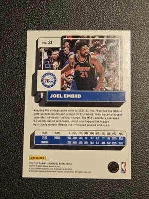 2022-23 Donruss #21 Joel Embiid - Basketball Card Single
