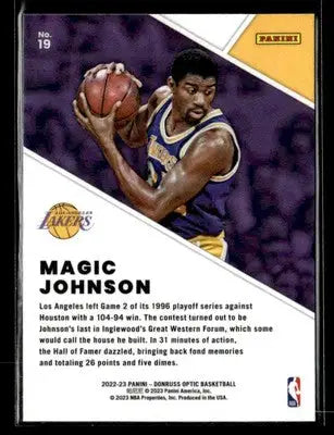 2022-23 Donruss Optic #19 Magic Johnson Winner Stays - Basketball Card Single