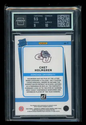 2022-23 Panini Chronicles Draft Picks Rated Rookie Chet Holmgren #1 AC 9.5 - Basketball Card Single