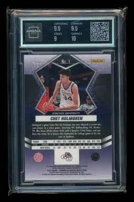 2022-23 Panini Chronicles Luminance Chet Holmgren Christian Braun #No. 1 AC 9.5 - Basketball Card Single