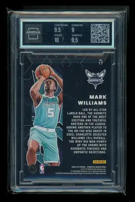 2022-23 Panini Donruss Great Purple Holo Laser Mark Williams #17 61/99 AC 9.5 - Basketball Card Single