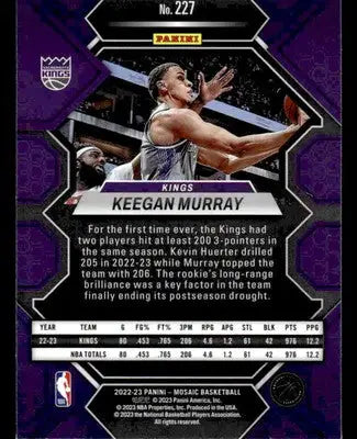 2022-23 Panini Mosaic #227 Keegan Murray