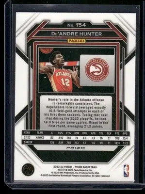 2022-23 Panini Prizm De’Andre Hunter #154 Red Sparkle Basketball - Basketball Card Single