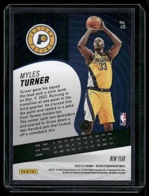 2022-23 Panini Revolution New Year Myles Turner #45 Basketball - Basketball Card Single