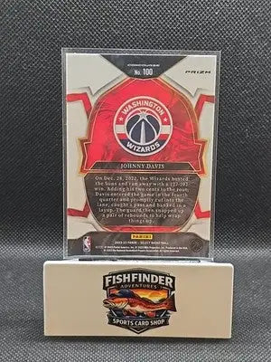 2022-23 Panini Select #100 Johnny Davis Blue Prizms Rookie Washington Wizards - Basketball Card Single