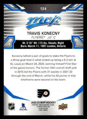 2022-23 Upper Deck MVP #124 Travis Konecny Blue Script - Hockey Card Single