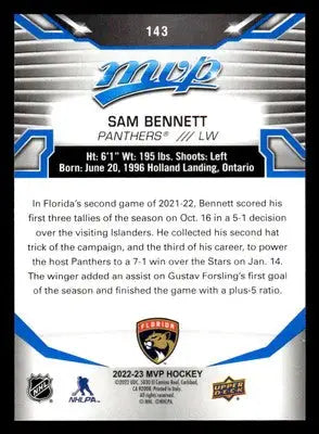 2022-23 Upper Deck MVP #143 Sam Bennett Blue Script - Hockey Card Single