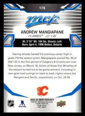 2022-23 Upper Deck MVP #176 Andrew Mangiapane Blue Script - Hockey Card Single