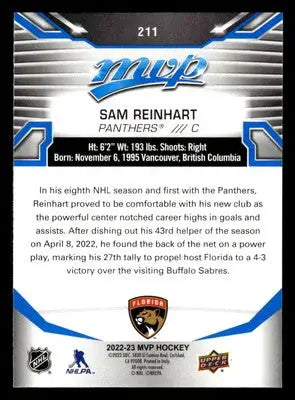 2022-23 Upper Deck MVP #211 Sam Reinhart Blue Script - Hockey Card Single