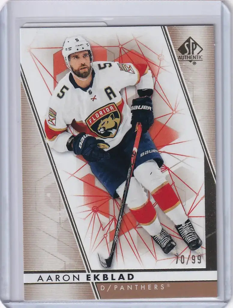 2022-23 Upper Deck SP Authentic Gold #5 Aaron Ekblad - Florida Panthers 70/99 - Hockey Card Single