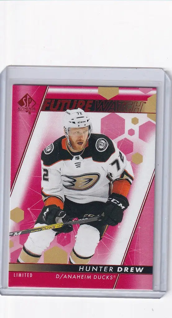 Hockey trading card of Hunter Drew from the 2022-23 Upper Deck Anaheim Ducks series