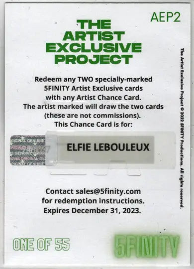 2022 5finity Artist Exclusive Promo Card Mandy & Trizia for Artist Exclusive Project
