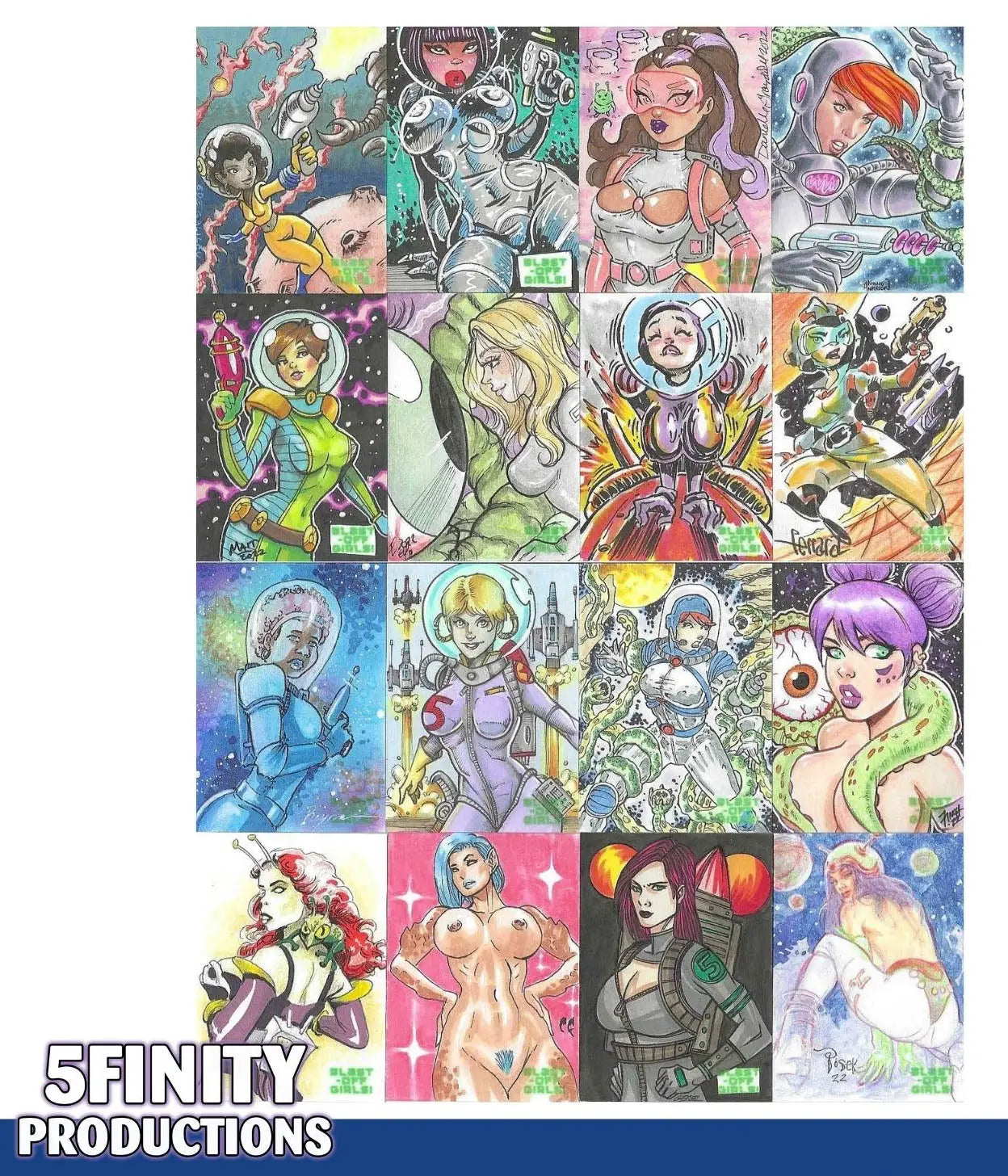 2022 5finity Blast Off Girls Sketch Card Pack - Non-Sport Sealed