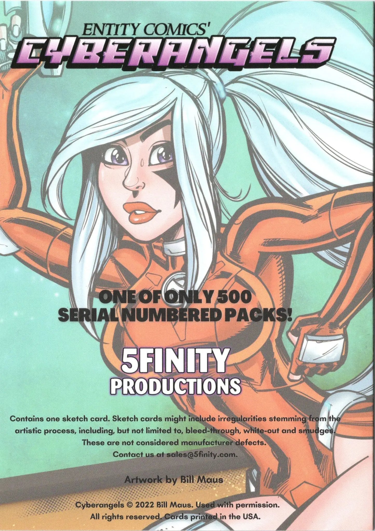 2022 5finity Entity Comics’ Cyberangels Sketch Card Pack - Non-Sport Sealed
