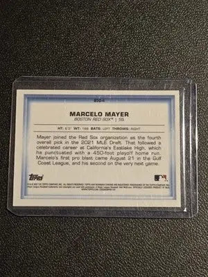 2022 Bowman #B3D-4 Marcelo Mayer Bowman in 3D - Baseball Card Single