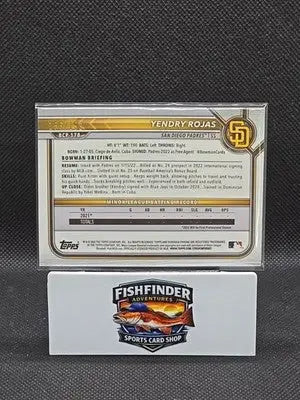 2022 Bowman Chrome - Prospects Yendry Rojas #BCP-178 Fuchsia Shimmer /199 - Baseball Card Single