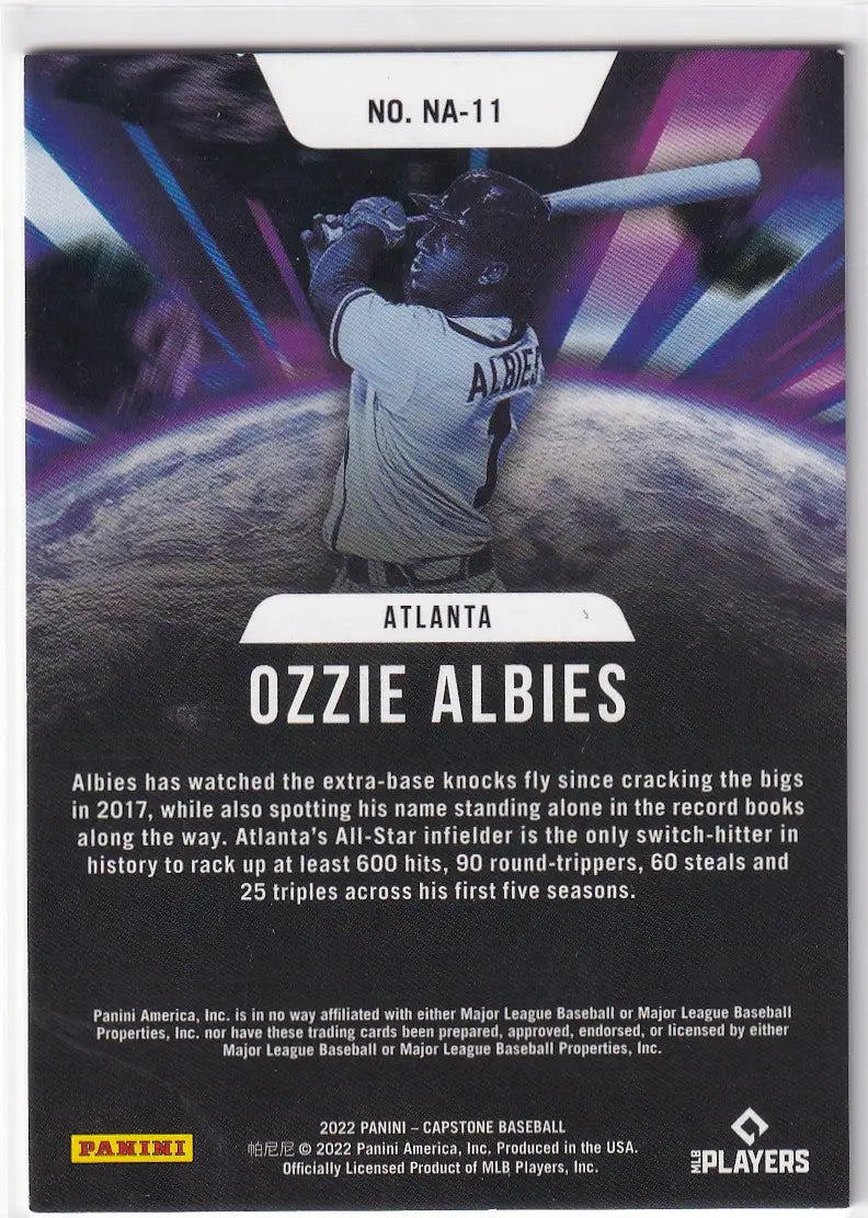 2022 CAPSTONE #NA-11 OZZIE ALBIES NEW AGE- ATLANTA BRAVES - Baseball Card Single