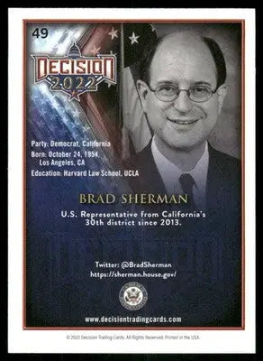 2022 Decision Brad Sherman #49 - Other