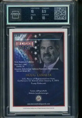 2022 Decision Election Day Bronze Foil Doug LaMalfa 1/5 #189 Arena Club 9 - Other