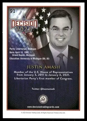 2022 Decision Justin Amash #91 - Other