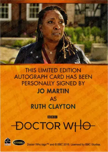 Jo Martin Bordered Autograph Card from 2022 Doctor Who Series 11 & 12