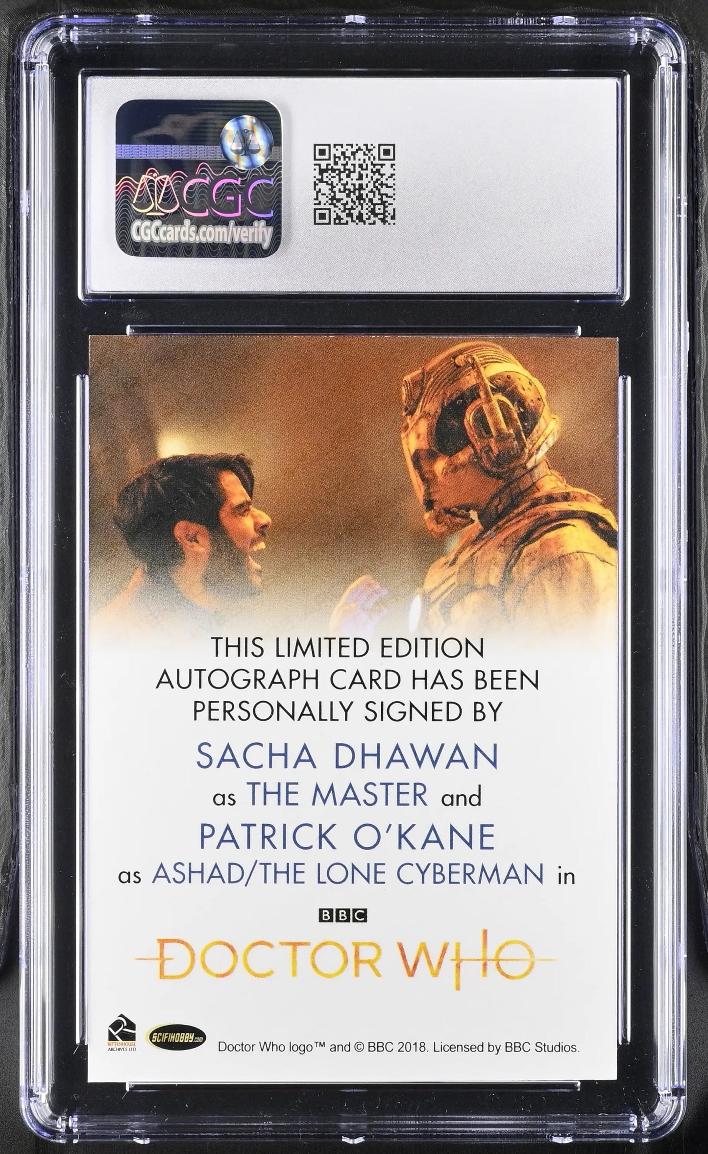 2022 Doctor Who Series 11 & 12 Sacha Dhawan Patrick O’Kane Autograph Card Graded CGC 9 Mint - Entertainment Memorabilia