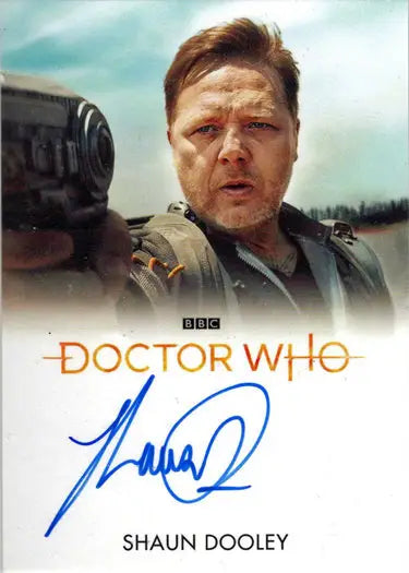 Signed Shaun Dooley Full Bleed Autograph Card from 2022 Doctor Who Series 11 & 12