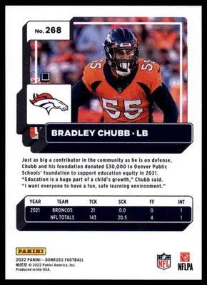 2022 Donruss Bradley Chubb 268 Denver Broncos - Football Card Single