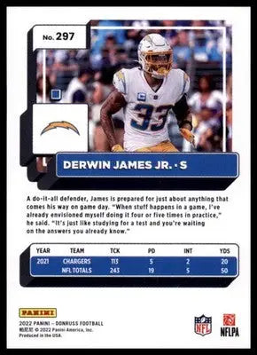 2022 Donruss Derwin James Jr. 297 Los Angeles Chargers - Football Card Single